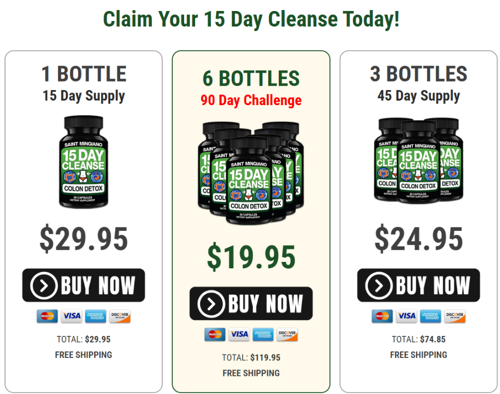 15 Day Cleanse special offer pricing and bundle options